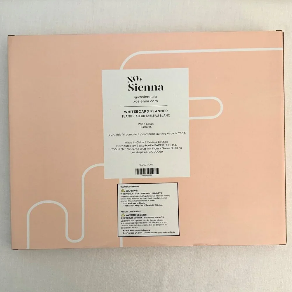 XO Sienna Magnetic Whiteboard Weekly Planner 12x15in Marker Magnets Celestial